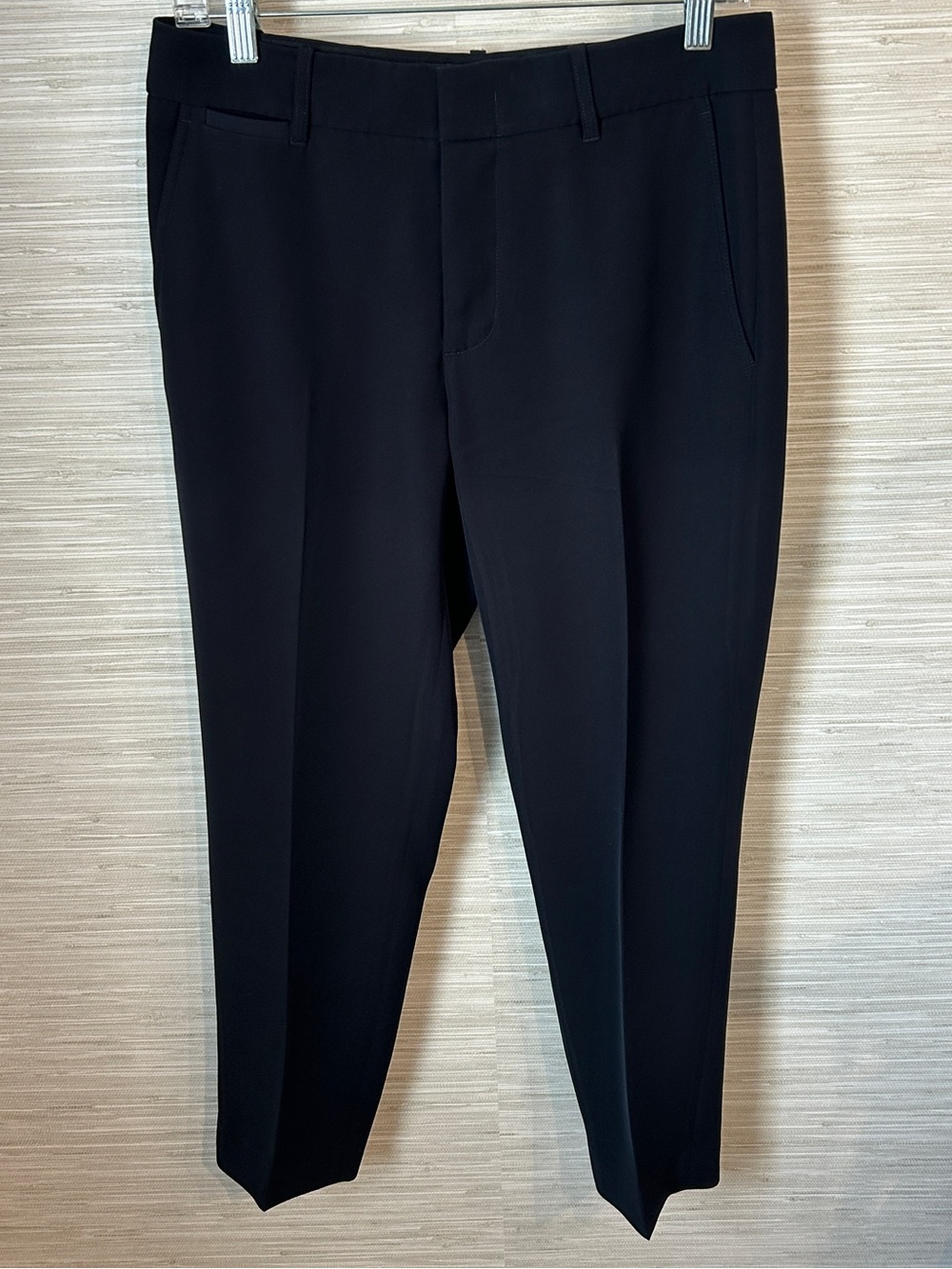 Vince Women’s Size 8 Navy Blue Polyester Tailored Ankle Trousers